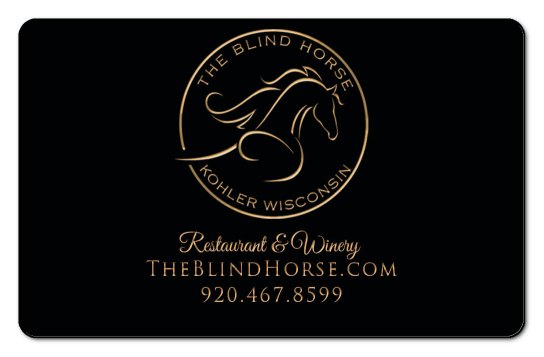blind horse, horse logo on a black background